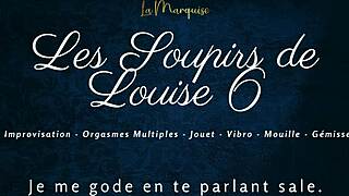 listen to louise's french moans build to explosive solo orgasm