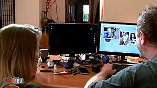 Larry Steel-Hammers Horny Blonde Secretary Pussy