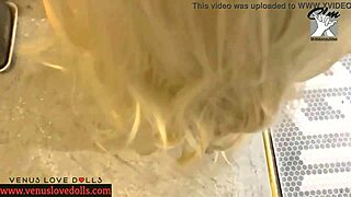 american beauty silicone fuck doll with fake tits gets pounded hard