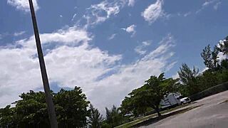 Sweaty Sherri Moon Slurps Teddy Tarantino's Monster Cock at Public Carwash Sloppy Blowjob