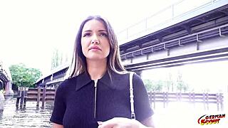 german teen crystal richi's first anal pounding at scout pickup casting