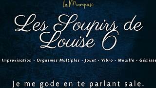 listen to louise's french moans build to explosive solo orgasm
