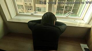 stepdad, your cock feels so good pounding my pussy on the balcony