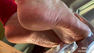 Sheer Heels Dangle on Bare Toes