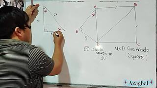 hey, this japanese nerd in sexual math class gets triangular creampie action