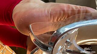 Sheer Heels Dangle on Bare Toes