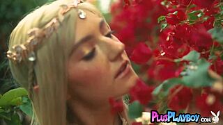 Eva Elfie fantasy poses rip clothes big tits outdoor