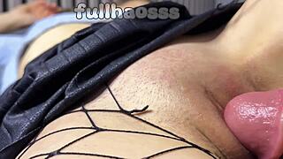 Wanna see my closeup creampie in this shaved asian teen pussy?