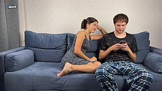 Step sister teases i want to suck your dick handjob cum taste it's okay right?