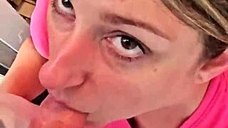 Oh wow, cute amateur milf couple shares deepthroat blowjob homemade fun