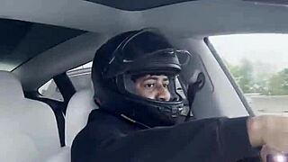 Cambodian Teen 18+ Rides Big Black Cock Risks Crash Outdoors