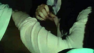 Masked bbw milf slurps wet sloppy deepthroat on huge black cock homemade