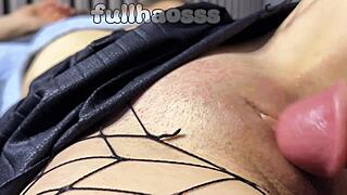 Wanna see my closeup creampie in this shaved asian teen pussy?