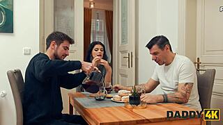 daddy4k slutty gf fucks stepdad while boyfriend unaware