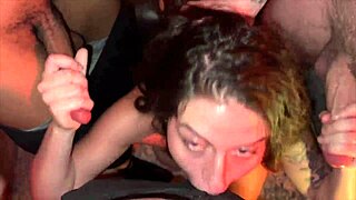 hairy pussy squirt slut chloe kreams gets railed bent over by three huge black cocks from home intruders on halloween night