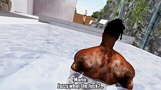 Jazzy's massive tits bounce in wild police game sex patrol promo!