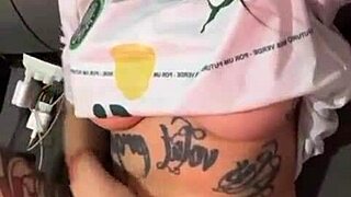 Palmeirense Safada Shows Pierced Wet Pussy Tattoo Tease