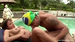 Amateur Brazilian milf gives hardcore handjob turning adventure into sexy frenzy
