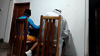 sheikh's buddy bends busty waitress over table for sneaky restaurant fuck