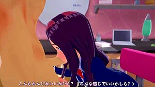 cute japanese anime virgin's big tits explode in hentai cum fantasy