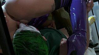 joker parody turns into wild bisexual group fuck and wet orgasms