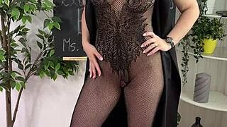 Curvy teacher's emotional BDSM wellness stirs deep fetish cravings