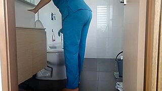 i love how this maid keeps her job by showing off her curves daily