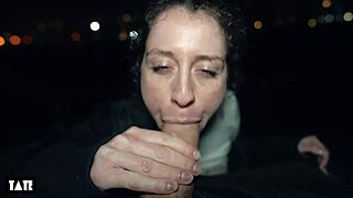 Risking it all for outdoor facial cum on athletics field