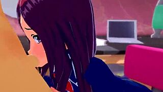 cute japanese anime virgin's big tits explode in hentai cum fantasy