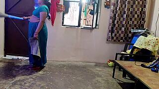 desi college girl bent over kitchen for big cock chudai