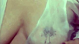 viral student's wet bath makes her huge tits glisten sexy