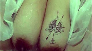 viral student's wet bath makes her huge tits glisten sexy