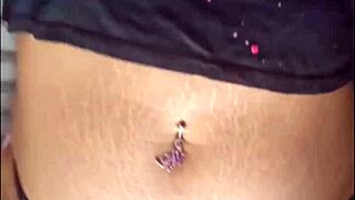 ebony beauty fingers fat pierced pussy clit till massive orgasm hits