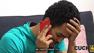 Husband watches but can she resist fucking this stranger over her pregnant belly?