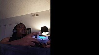 chubby gamer fat cock handjob closeup orgasm solo