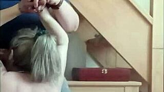 imagine being chained outdoors flashing tits for public fellation session