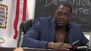 Mr Piper's Petite Blonde Hides Monster Cock Below Desk