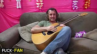 nikki sexx worships two cocks with deepthroat and handjob licks