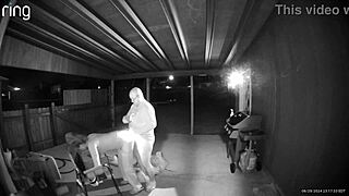 Wife Bent Over Outdoor Deepthroat Blowjob Ends in Public Creampie