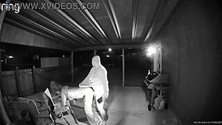 Wife Bent Over Outdoor Deepthroat Blowjob Ends in Public Creampie