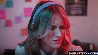 Principal Tricks Sexy Shoplifter Into Bent-Over Ebony Fuck Fest 