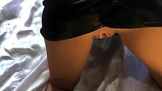 I catch stepsis masturbating with her sex toy up close.