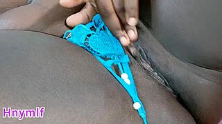 I got so horny watching this ebony milf fuck her wet pussy