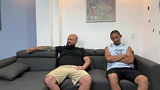 watch your cuck boyfriend as i suck another cock and get bukkake facial explosion