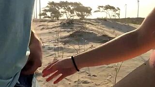 Real Amateur Couple Stops Car for Beach Sand Sex
