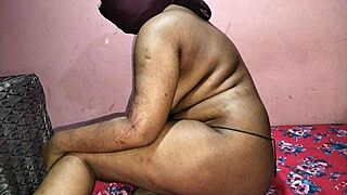 freshly wed bhabi bends over for servant's hard doggystyle pounding on her huge natural tits