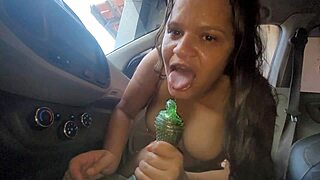 When No Fuck Buddy Shows Up I Pound My Black Car's Wet Pussy