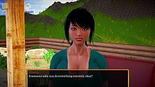 Brunette teen with big ass and tits plays erotic homemade family game