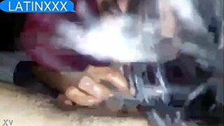 Watch my delicious milf get milked dry in voyeur ass play session