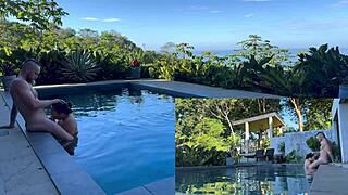 Outdoor Anal Pounding and Deep Blowjob Creampie in Costa Rica